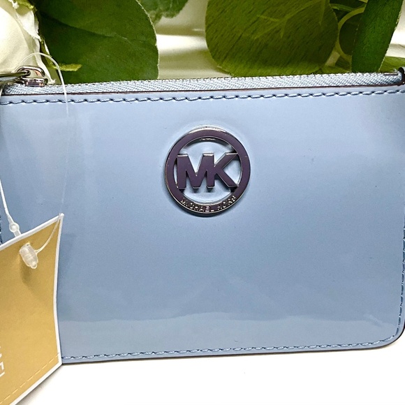 Michael Kors Fulton Small Blue TZ Coin Pouch - Picture 1 of 7